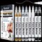 White Paint Pen 8-Pack 0.7mm Acrylic Paint Pens Includes 2 White, 2 Black, 2 Gold, 2 Silver Permanent Markers for Wood, Rock, Fabric, Metal, Plastic, and Ceramic Extra Fine Tip